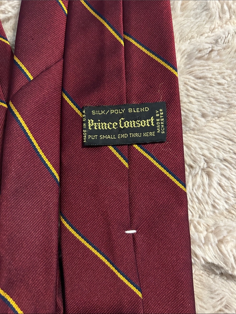 Men's Burgundy Stripe Tie vintage